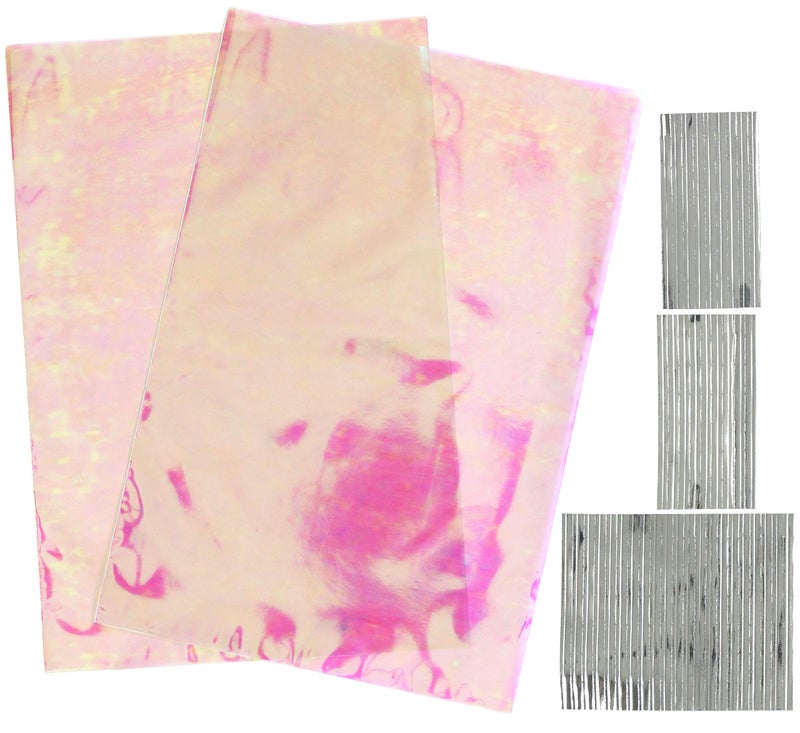 Iconikal 6-Count Basket Cello Bags, Iridescent Holographic, 24 x 28-Inches Gift Wrapping Heat Shrink Plastic - Image 5